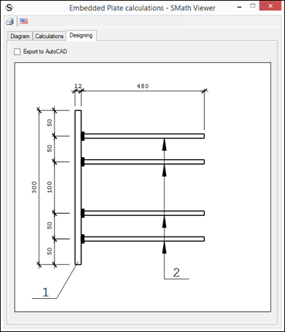 SMath Viewer output to Autocad example