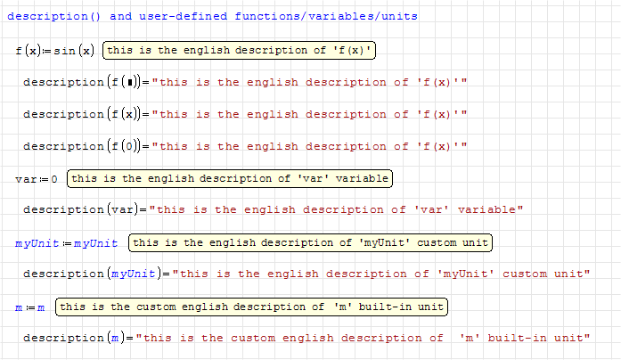 user-defined variables and functions