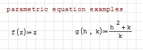 parametric equations